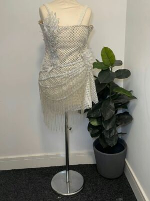 The Silver Cascade Party Dress