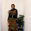 The "Kemi" Feathered Shoulder Maxi