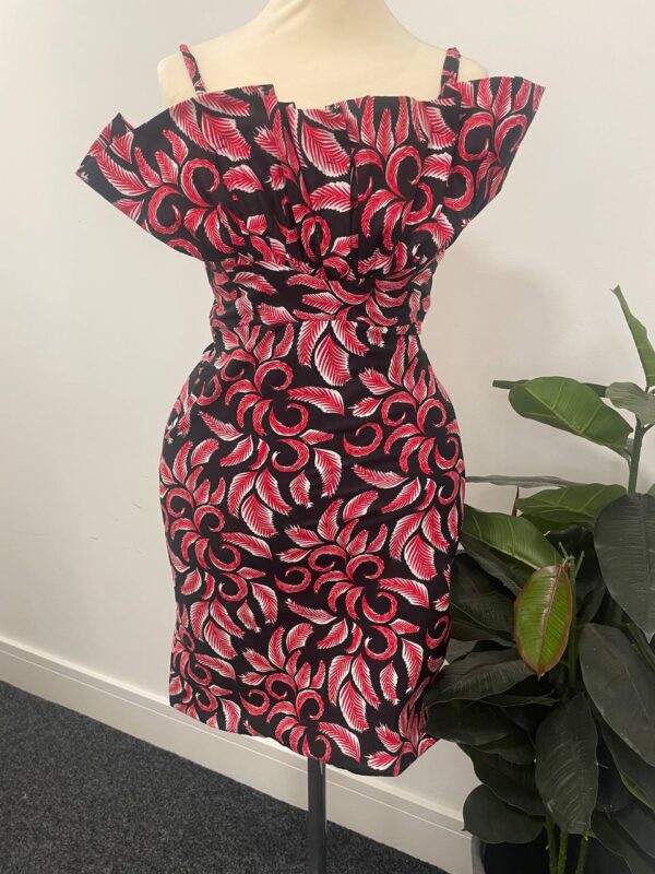 Nia Off-Shoulder Ankara Dress