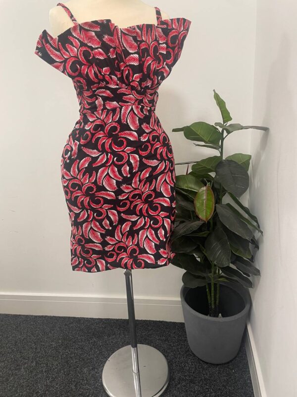 Nia Off-Shoulder Ankara Dress
