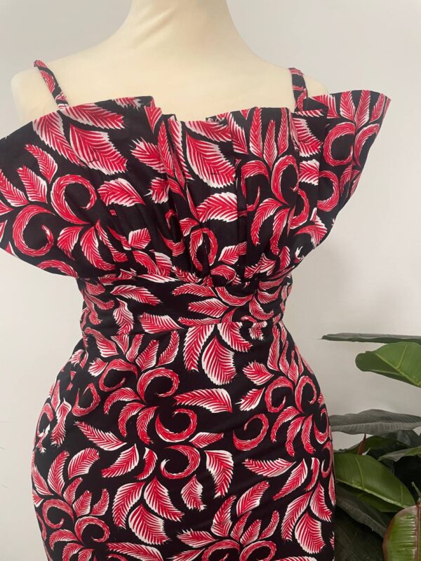 Nia Off-Shoulder Ankara Dress