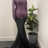 The Obsidian Violet Fringe Gown