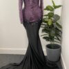 The Obsidian Violet Fringe Gown