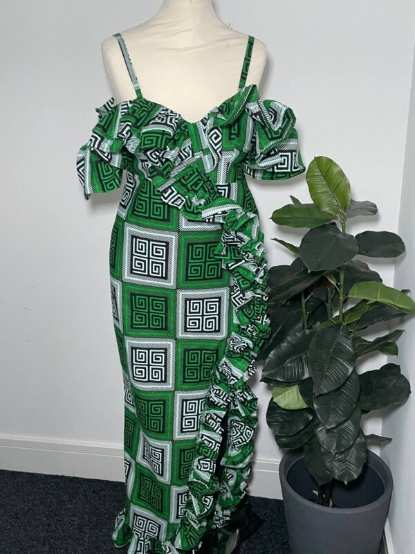 The Kemi Ruffle Ankara Dress