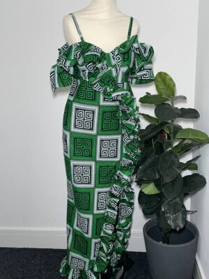 The Kemi Ruffle Ankara Dress